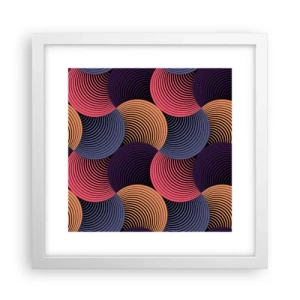 Affiche dans un cadre blanc - Poster - Dans un rythme circulaire - 30x30 cm