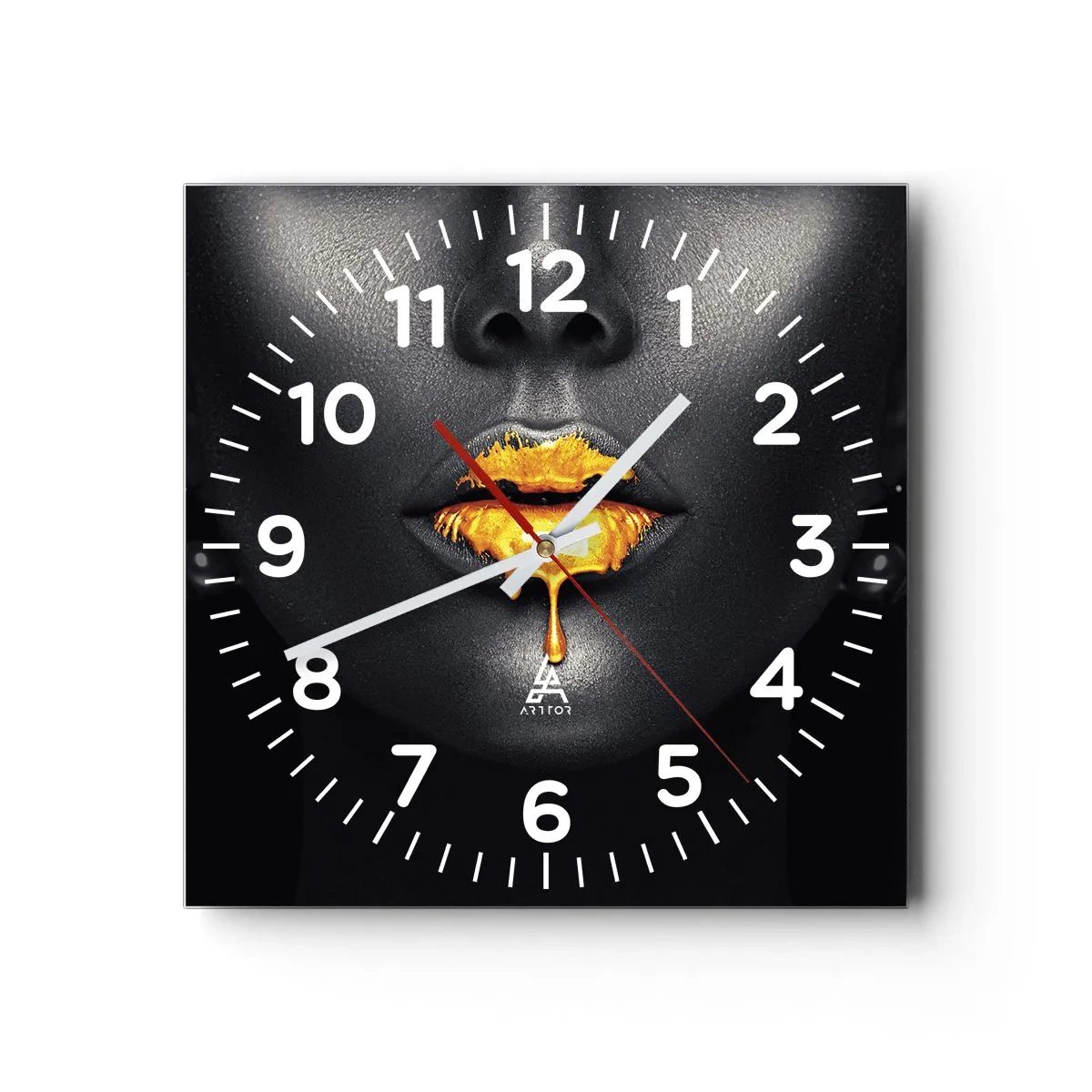 Horloge murale - Pendule murale - Bouche d'or - 30x30 cm