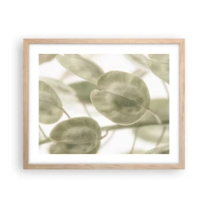 Affiche dans un chêne clair - Poster - Au commencement il y avait des feuilles... - 50x40 cm