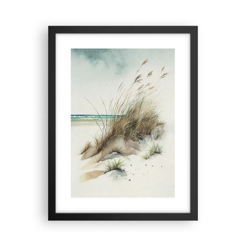 Affiche dans un cadre noir - Poster - Recouvert de sable - 30x40 cm
