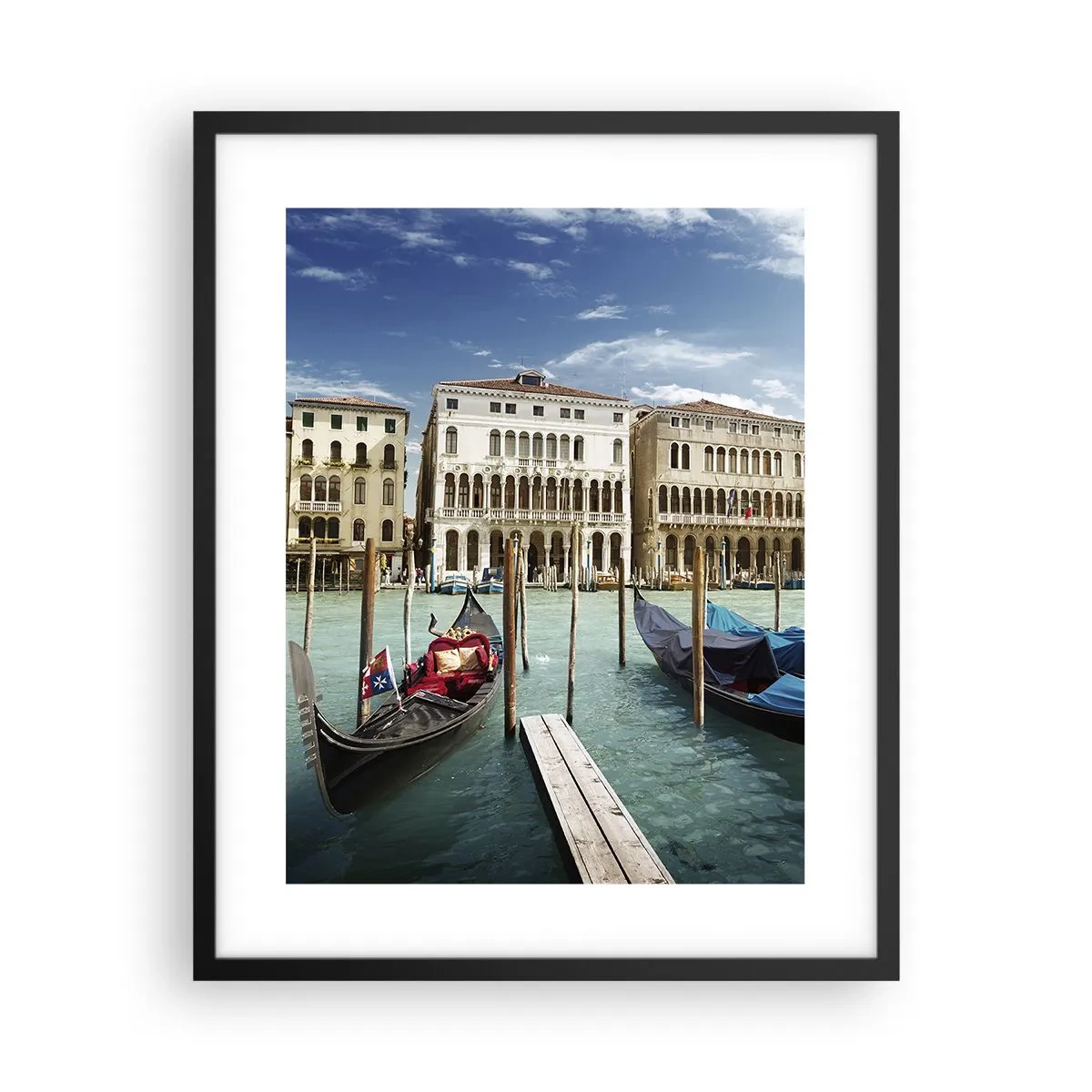 Affiche dans un cadre noir - Poster - Palace bleu ciel - 40x50 cm