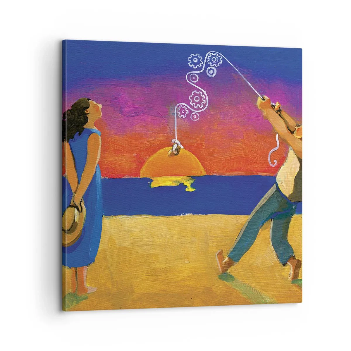 Impression sur toile - Image sur toile - Plus qu'une étoile dans le ciel - 60x60 cm