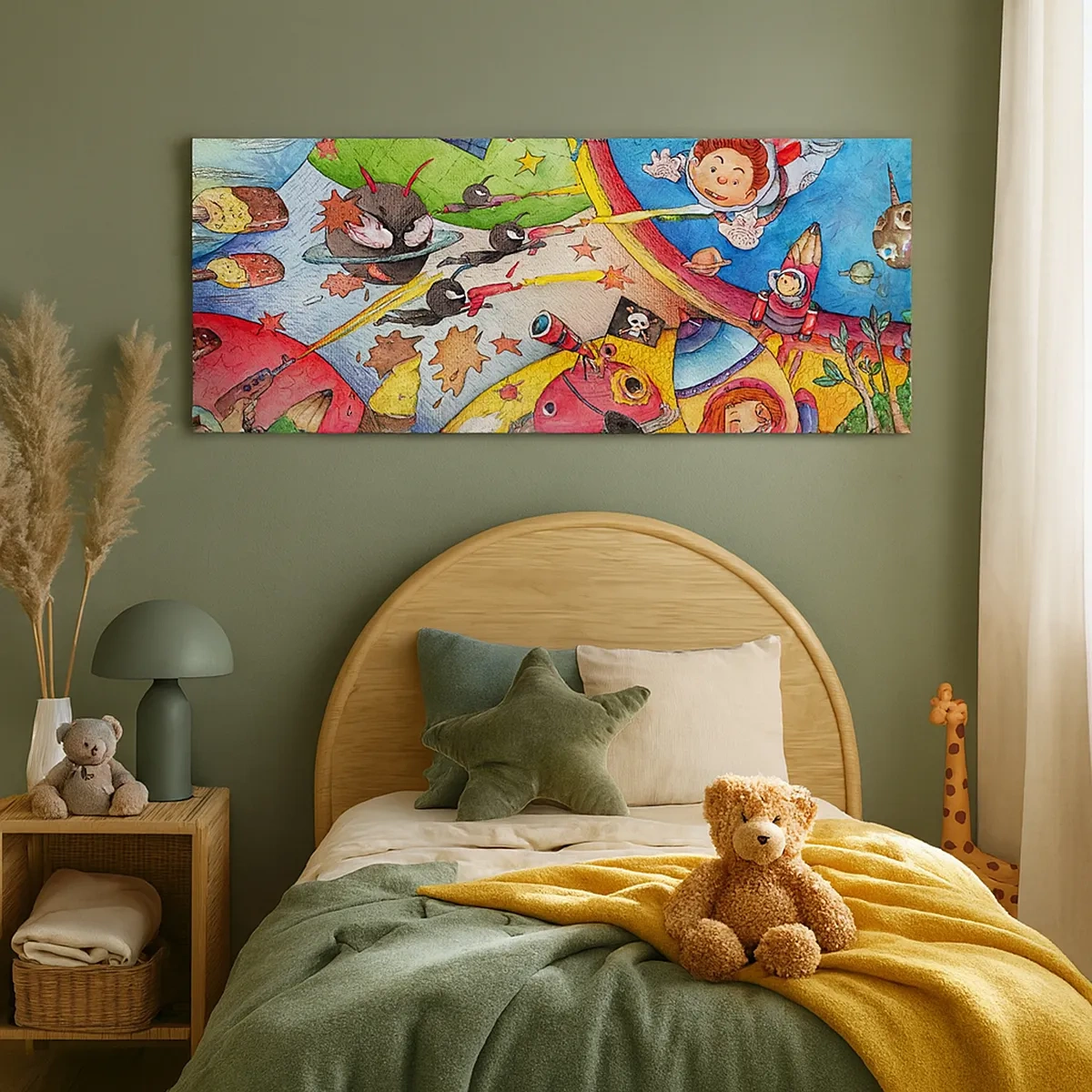 Impression sur toile - Image sur toile - Grande aventure spatiale - 30x30 cm