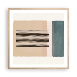 Affiche dans un chêne clair - Poster - Tout est en ordre - 60x60 cm