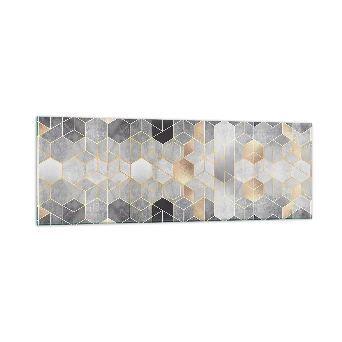 Impression sur verre - Image sur verre - Composition de diamants - 90x30 cm