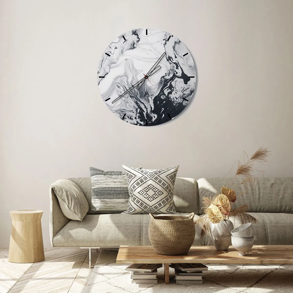 Horloge murale - Pendule murale - Au centre de la Terre - 40x40 cm