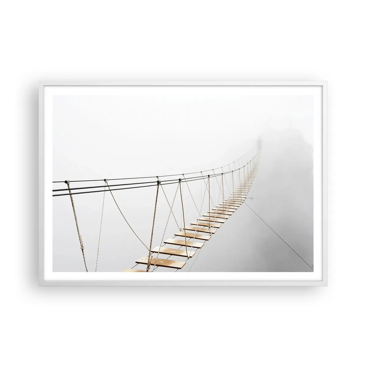 Affiche dans un cadre blanc - Poster - Où cela va-t-il te mener? - 100x70 cm