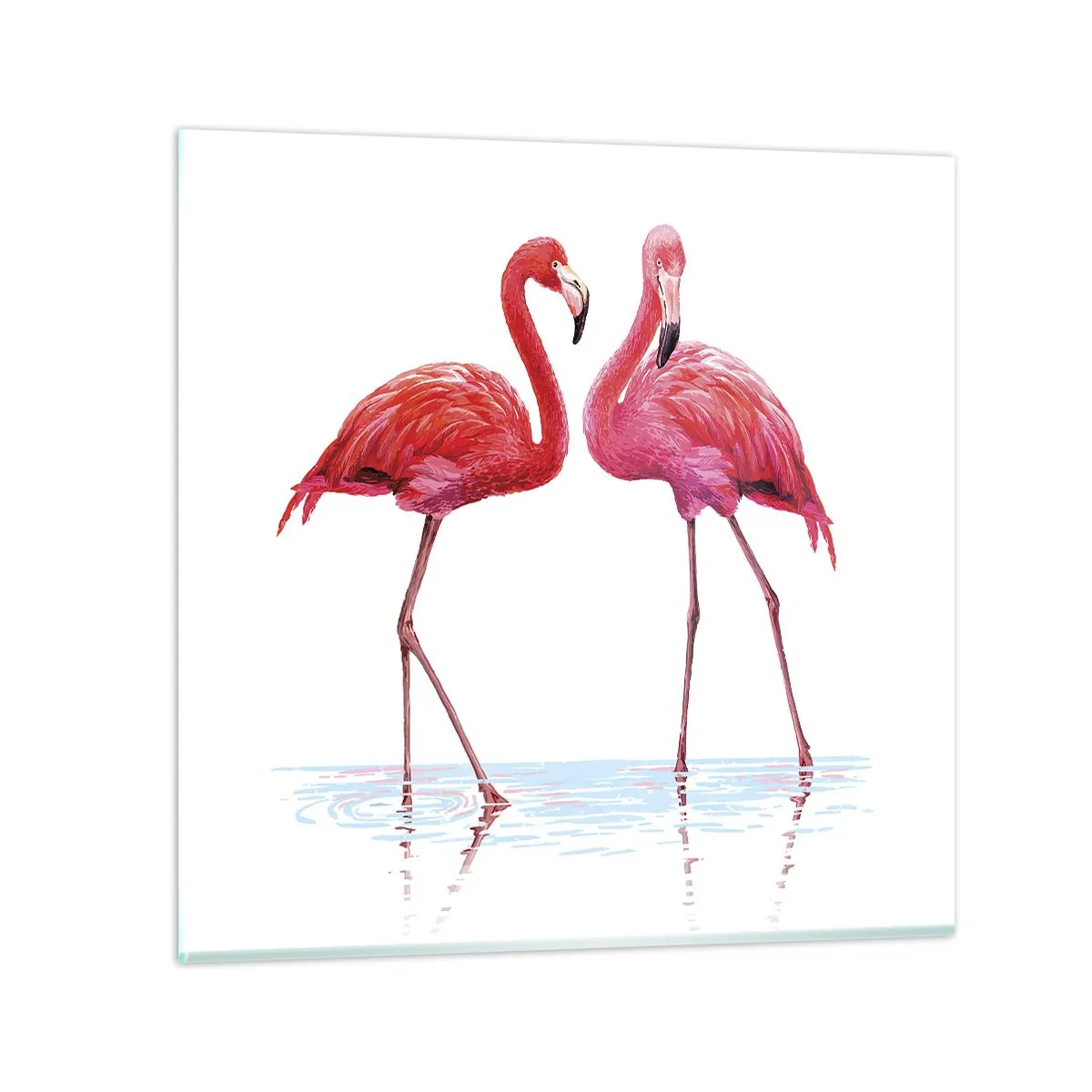 Impression sur verre - Image sur verre - Rendez-vous rose - 40x40 cm