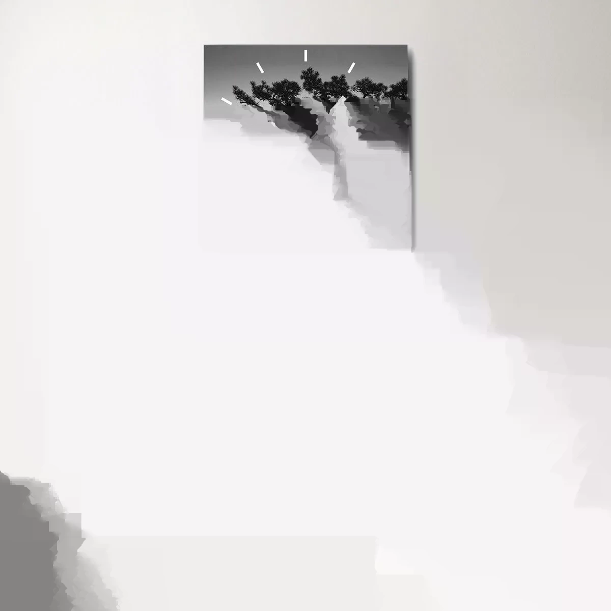 Horloge murale - Pendule murale - Paix jusqu'à l'horizon - 40x40 cm