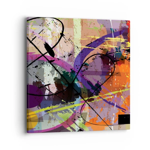 Impression sur toile - Image sur toile - Vous pouvez aller tout droit ou autour - 40x40 cm