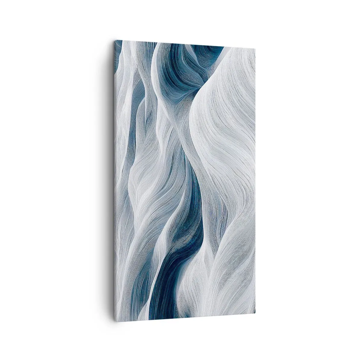 Impression sur toile - Image sur toile - Vagues blanches et bleues - 45x80 cm