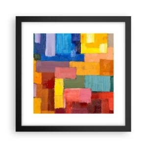 Affiche dans un cadre noir - Poster - Chacun est différent, tout est coloré - 30x30 cm