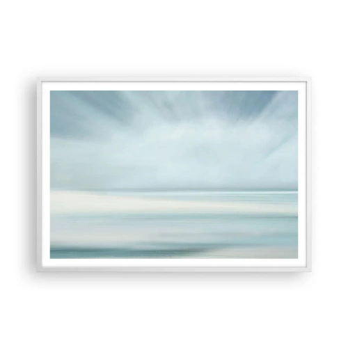 Affiche dans un cadre blanc - Poster - Paix à l'horizon - 100x70 cm