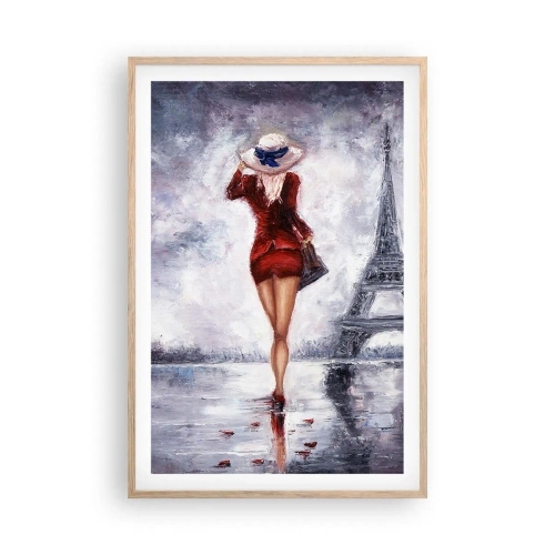 Affiche dans un chêne clair - Poster - Symbole parisien - 61x91 cm