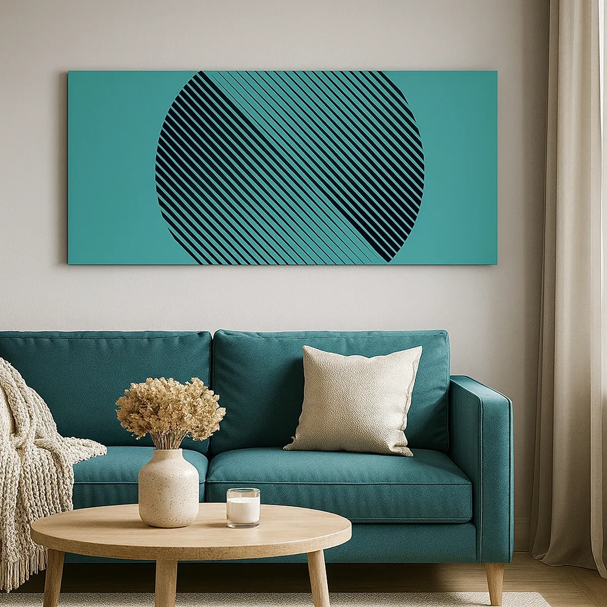 Impression sur toile - Image sur toile - Cercle – une variation géométrique - 30x30 cm