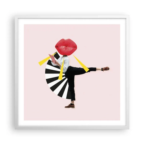 Affiche dans un cadre blanc - Poster - Pop-art surréaliste - 60x60 cm