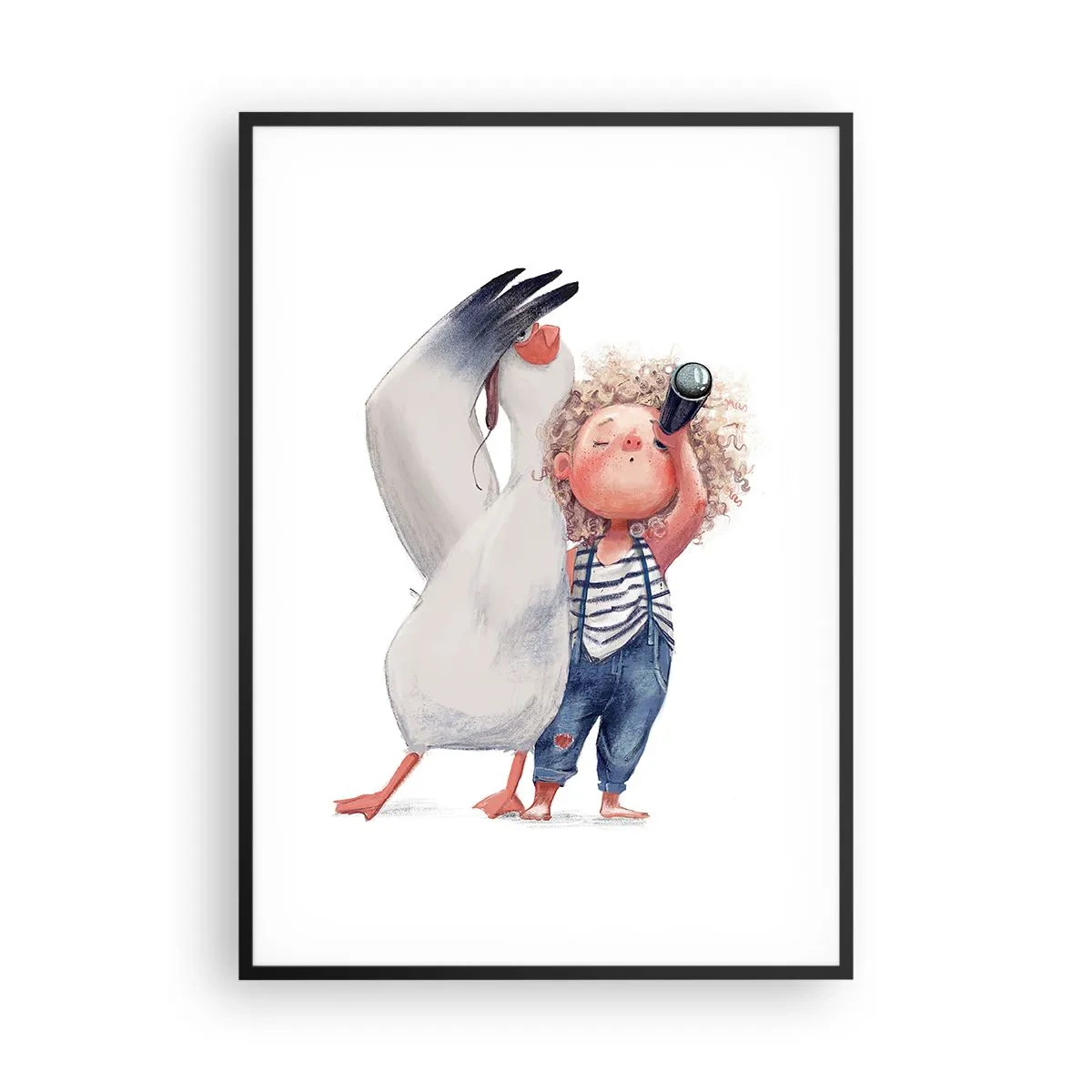 Affiche dans un cadre noir - Poster - Plan de grand voyage - 70x100 cm