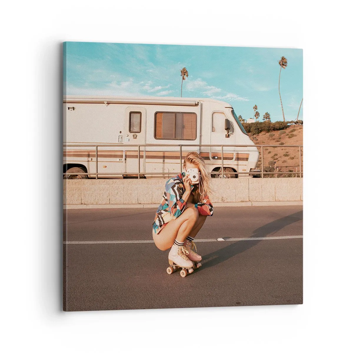 Impression sur toile - Image sur toile - Souriez s'il-vous-plait! - 70x70 cm