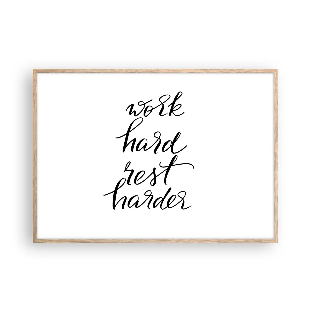 Affiche dans un chêne clair - Poster - Équilibre de vie - 100x70 cm