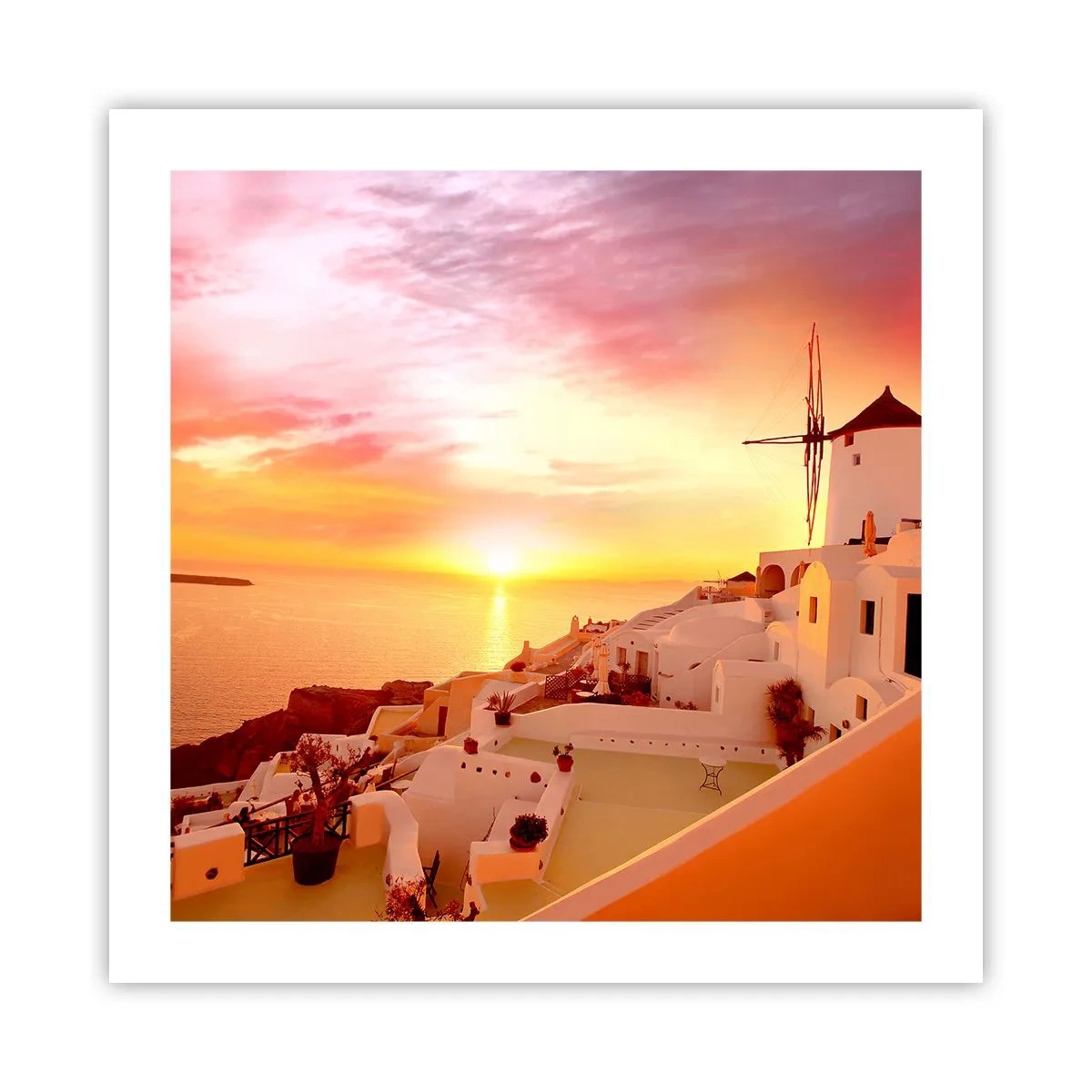 Affiche - Poster - Fondre en blanc et or - 50x50 cm