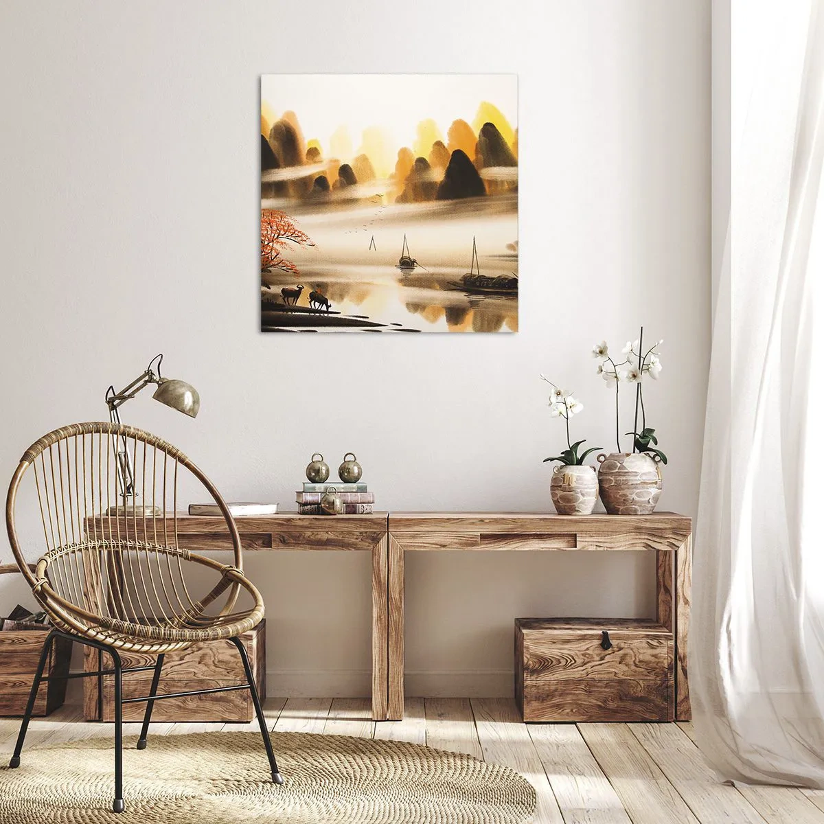 Impression sur toile - Image sur toile - Plus loin que l'Extrême-Orient - 40x40 cm