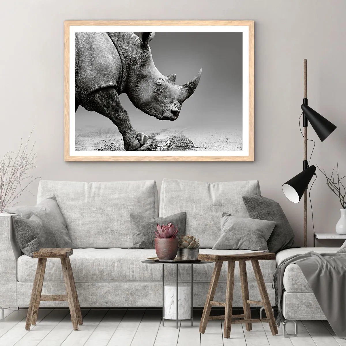 Affiche dans un chêne clair - Poster - Force inarrêtable - 91x61 cm