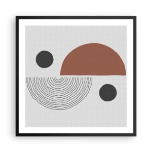 Affiche dans un cadre noir - Poster - Perfection de la roue - 60x60 cm