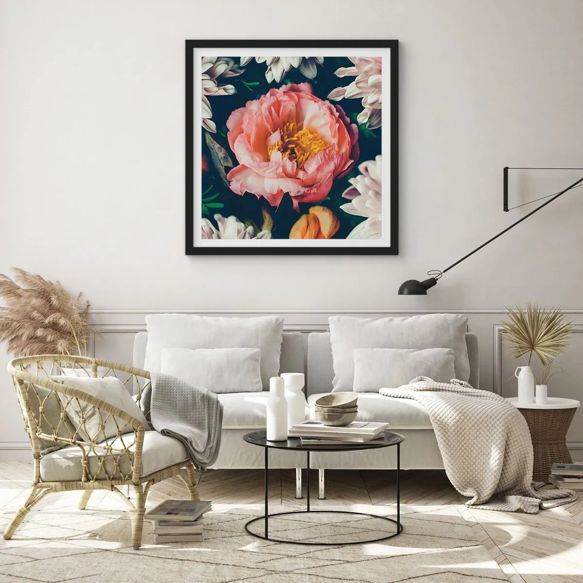 Affiche dans un cadre noir - Poster - Splendeur baroque - 60x60 cm