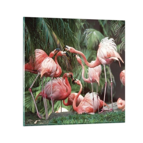 Impression sur verre - Image sur verre - Potins d'après-midi - 60x60 cm