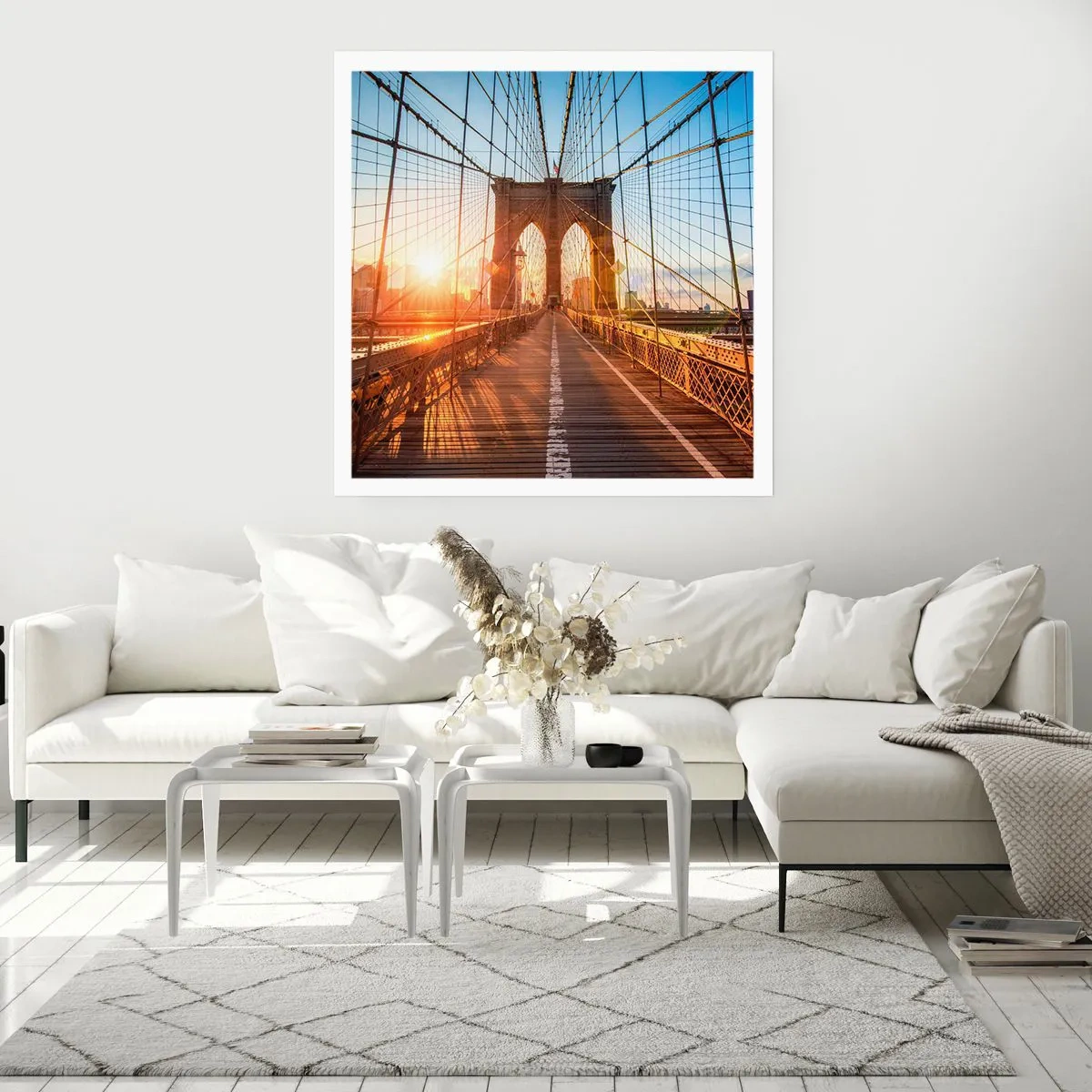 Affiche - Poster - Sur le pont d'or - 50x50 cm
