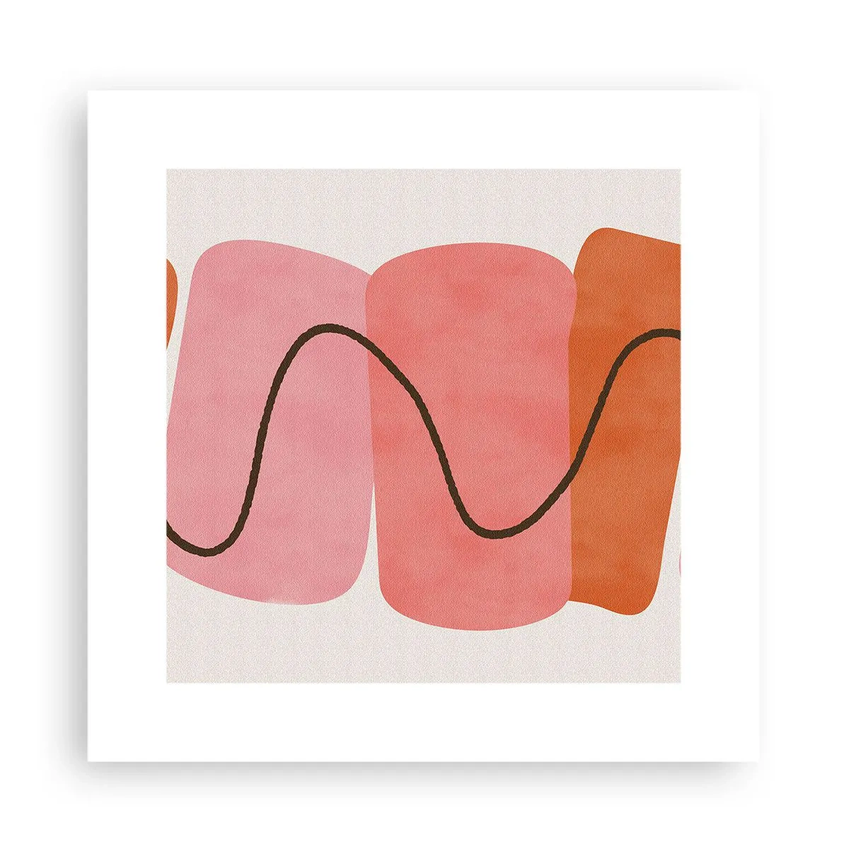 Affiche - Poster - mouvement doux des formes - 30x30 cm