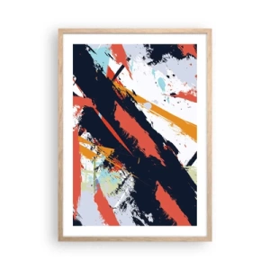 Affiche dans un chêne clair - Poster - Composition dynamique - 50x70 cm