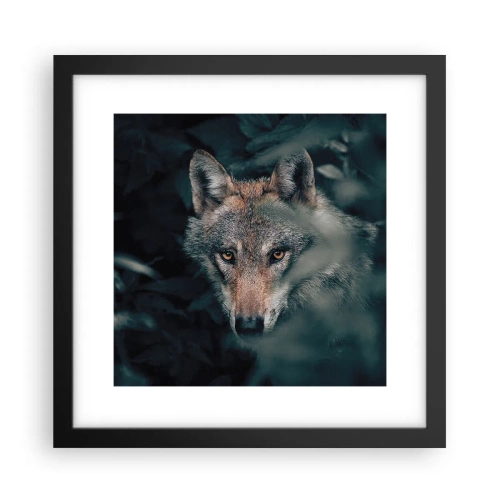 Affiche dans un cadre noir - Poster - Chasseur - 30x30 cm
