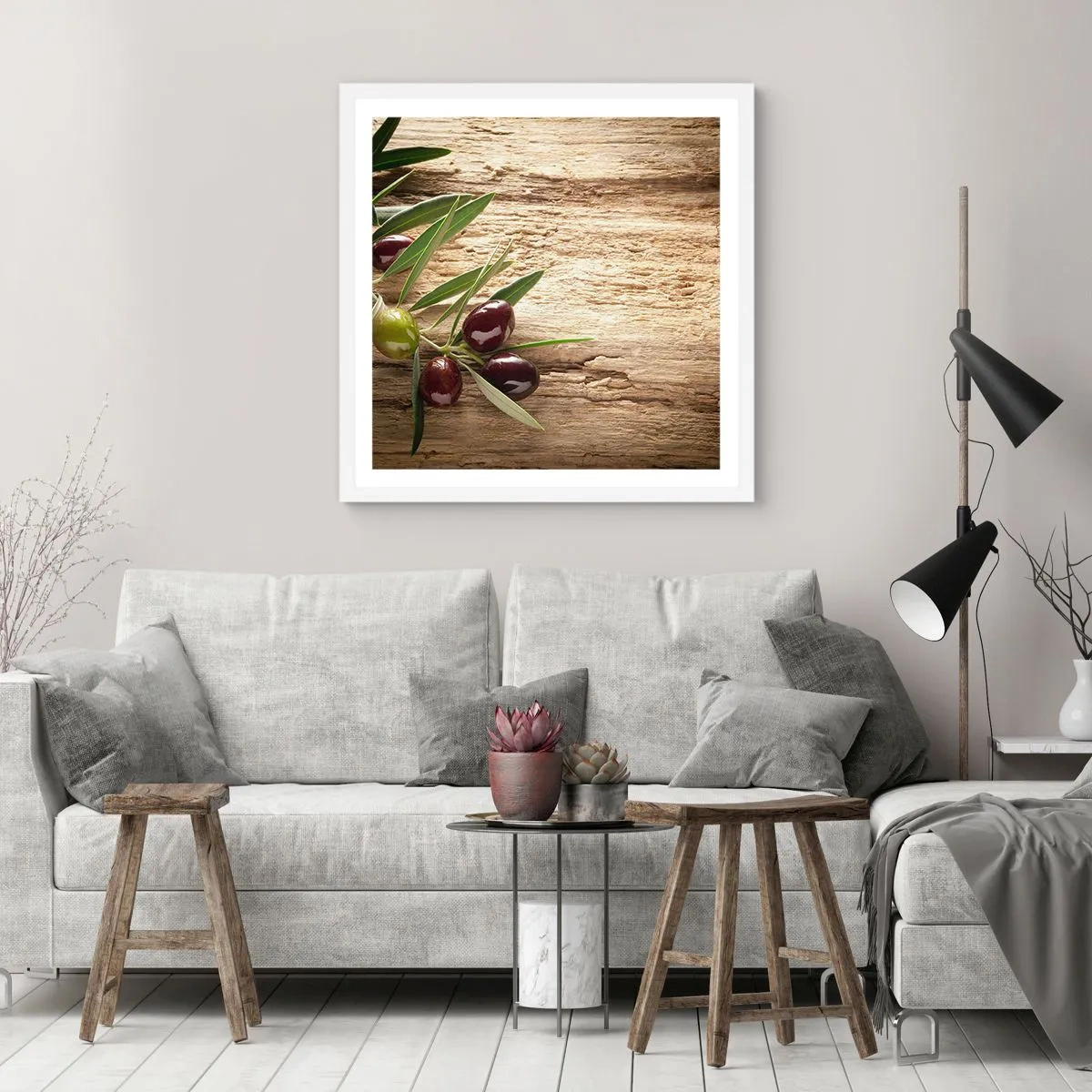 Affiche dans un cadre blanc - Poster - Directement de la nature - 60x60 cm