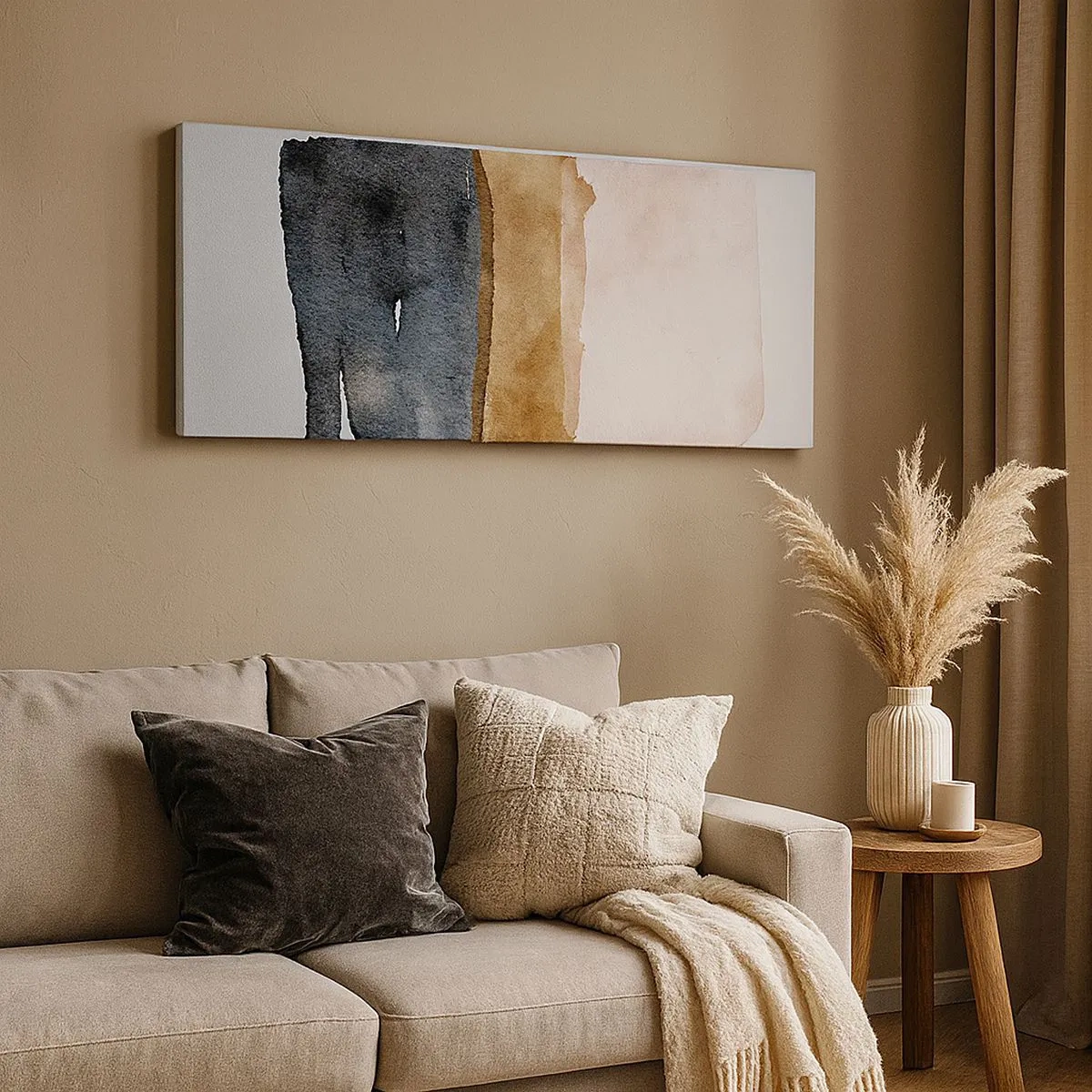 Impression sur toile - Image sur toile - Composition de couleurs de la terre - 100x40 cm