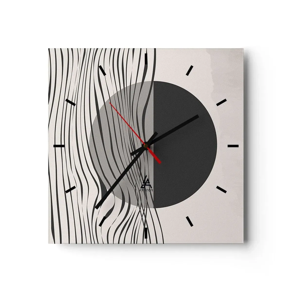 Horloge murale - Pendule murale - Demi composition - 40x40 cm
