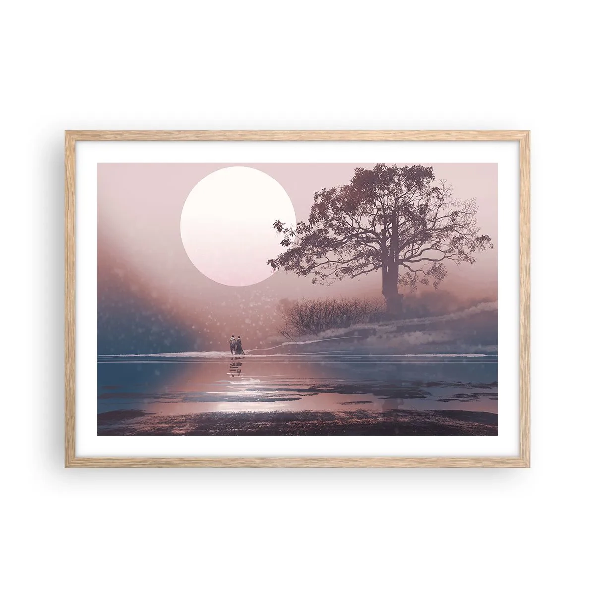 Affiche dans un chêne clair - Poster - Merveilles de la nuit - 70x50 cm