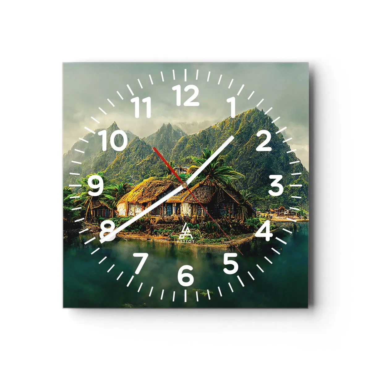 Horloge murale - Pendule murale - Paradis tropical - 30x30 cm