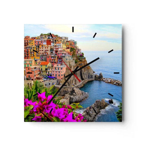 Horloge murale - Pendule murale - La ville qui rit - 40x40 cm