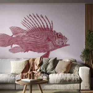 Papier Peint Photo Premium Canvas - Un habitant des eaux exotiques - Poisson, Poisson-lion, Tropical - 200x140 cm