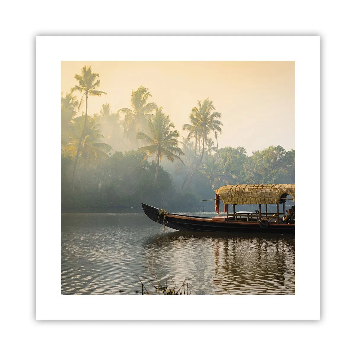 Affiche - Poster - Maison sur la rivière - 40x40 cm