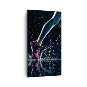 Impression sur toile - Image sur toile - Combien de force dans les jambes - 45x80 cm