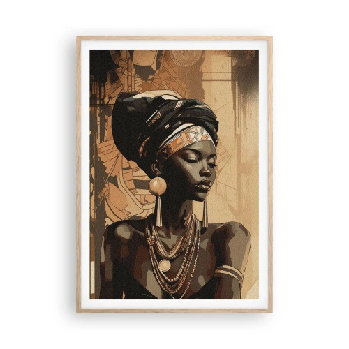 Affiche dans un chêne clair - Poster - Majesté africaine - 70x100 cm