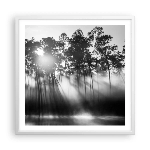 Affiche dans un cadre blanc - Poster - Soleil inarrêtable - 60x60 cm