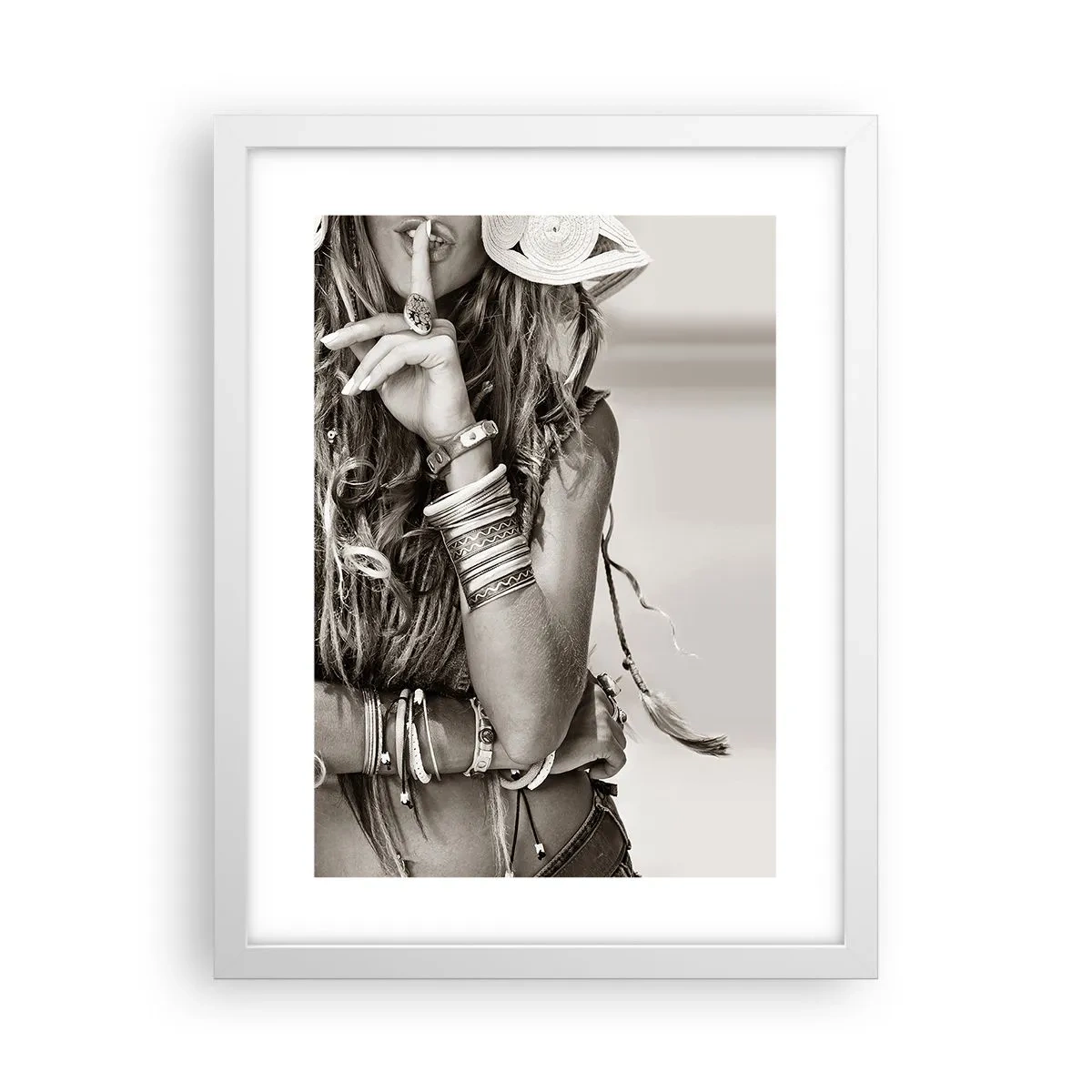 Affiche dans un cadre blanc - Poster - Comment va la fille - 30x40 cm