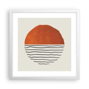 Affiche dans un cadre blanc - Poster - Dans un climat japonnais - 40x40 cm