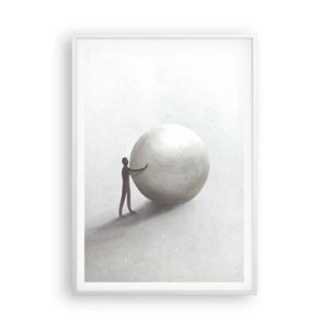 Affiche dans un cadre blanc - Poster - Jeu de la vie - 70x100 cm