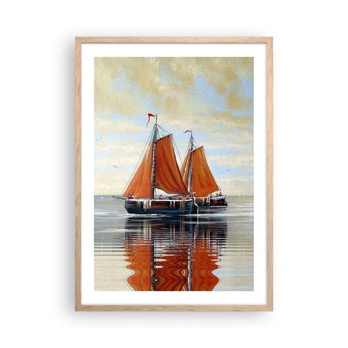 Affiche dans un chêne clair - Poster - He, navigue, marin - 50x70 cm