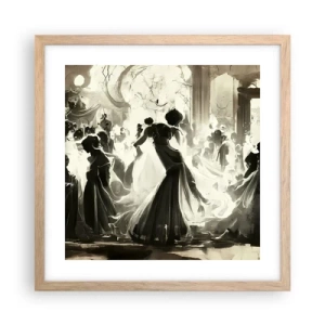 Affiche dans un chêne clair - Poster - La grande mascarade - 40x40 cm