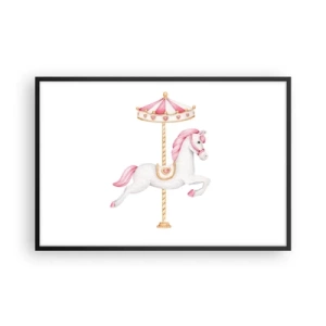 Affiche dans un cadre noir - Poster - Les sabots en avant - 91x61 cm